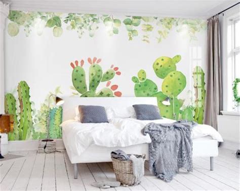 Avikalp Exclusive AWZ0113 Watercolor Cactus HD 3D Wallpaper – Avikalp ...