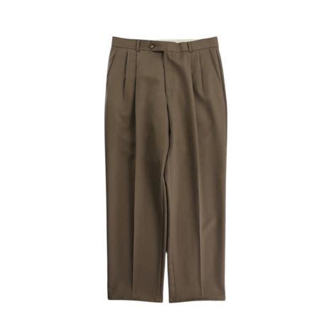 【CUBA】1990s "PROFILO STUDIO" wool gabardine 2 tuck wide slacks made in ...