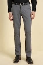 Buy Men Grey Textured Formal Trousers Online - 39906834 | Allen Solly