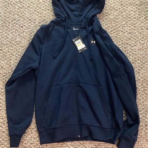 Under Armour Men's Navy Hoodie | Depop