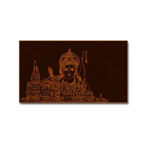 Majestic Ram Mandir with Rama's Reflective Grace (48 x 24 Inches ...