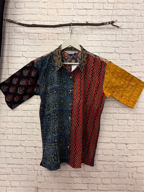 Riot of Colour Ajrakh Patchwork Comfort Fit Shirt – Kasaa Hues