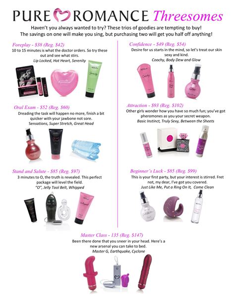 Value packs | Pure romance, Pure romance party, Pure products