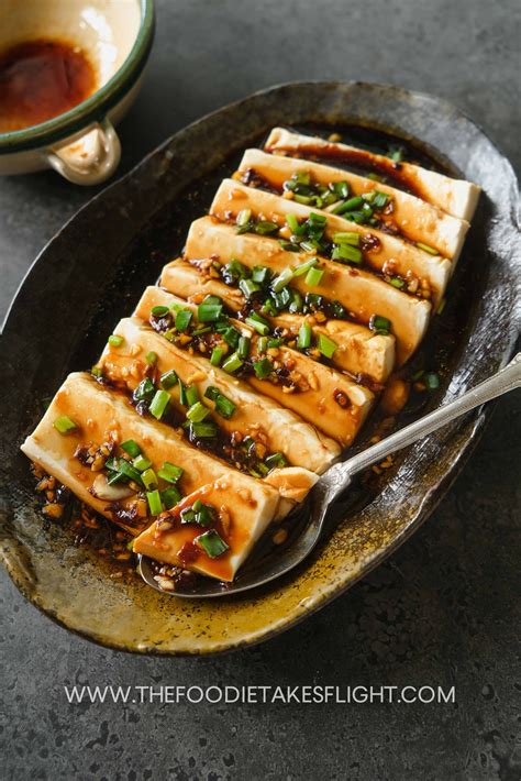 Steamed Silken Tofu with Soy Garlic Sauce | Recipe Cart | Recipe Cart