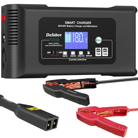Buy Defabee 18-Amp Smart Battery Charger, Fully-Automatic 36 Volt car ...