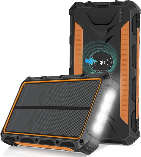 Solar Charger 20000mAh, Wireless Portable Solar India | Ubuy