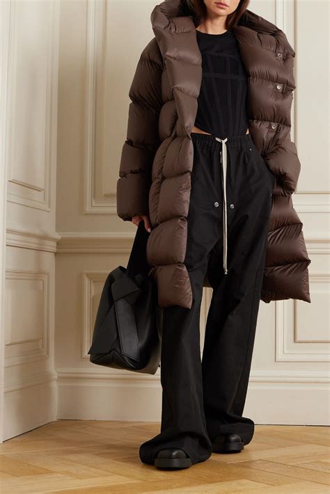 Rick Owens - Hooded Quilted Shell Down Coat - Brown - IT42