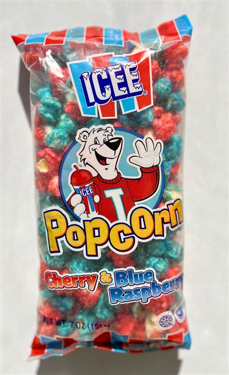 ICEE Cherry & Blue Raspberry Popcorn - Santa Cruz Fun Foods