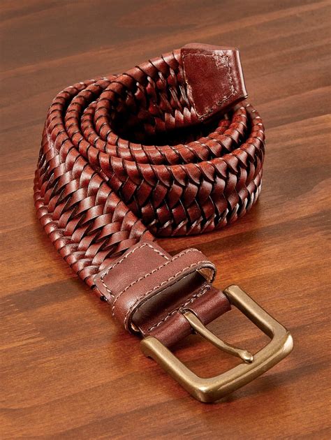 Men's Stretch Braided Leather Belt | Mens braided leather belt, Braided ...