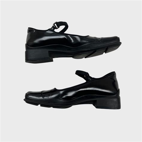PRADA Mary Jane Square Toe Shoes Black