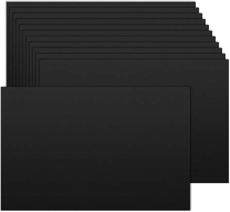 Amazon.com : Smanzu 50 Pack 4x6 Black Cardstock Paper Blank Thick ...