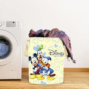 Kuber Industries Round Laundry Basket For Clothes|Disney Team Mickey ...