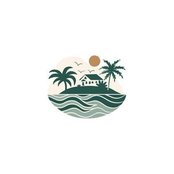 Emblematic logo for the villa highlighting | Premium Vector
