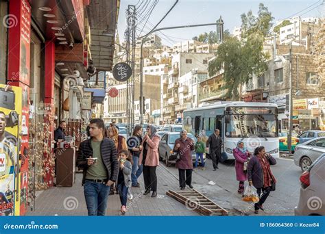 Streets of Amman, Jordan editorial image. Image of building - 186064360