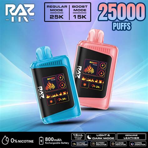 Raz 25000 Vape Flavors - 15,000-25,000 Puffs | 5% Nicotine | Full ...