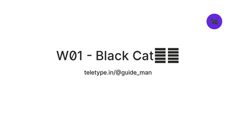 W01 - Black Cat🐈‍⬛ — Teletype