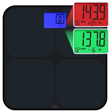 Smart Weigh SMS500 Digital Bathroom Scale, High Accuracy, Dual Color ...
