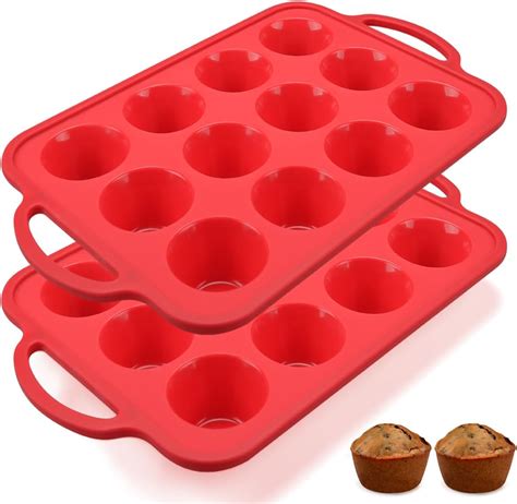 Amazon.com: 10in1 Silicone Muffin Pan, 6 Cups Cupcake Pan, 12 Cups ...