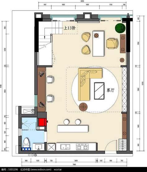 家装CAD图纸[32],美式田园风格两层3室CAD施工图全套-齐生设计职业学校