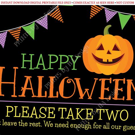 Printable Halloween Candy Sign