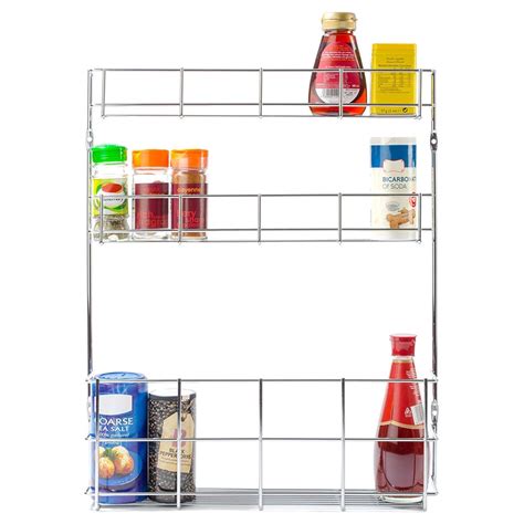 INDIAN DECOR. 31251 Spice Rack Organiser with Bottle Holder | Wall ...