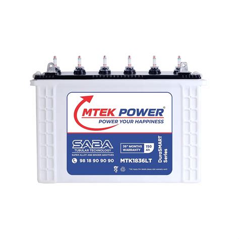 MTEKPOWER Durasmart Mtk1836Lt 150Ah/12V Inverter Battery With All New ...