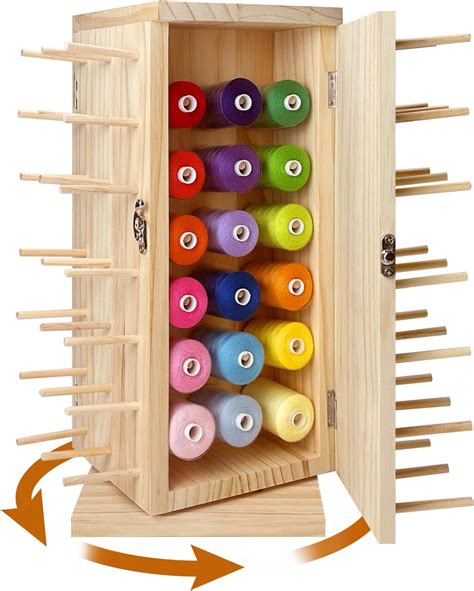 Modelfurny 120 Spools Wooden Thread Holder 360°Rotating India | Ubuy