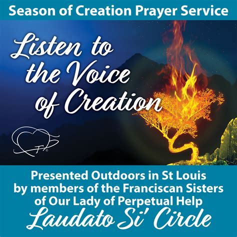 Season of Creation Prayer Service - Outdoors September 22 - Franciscan Sisters of Our Lady of ...