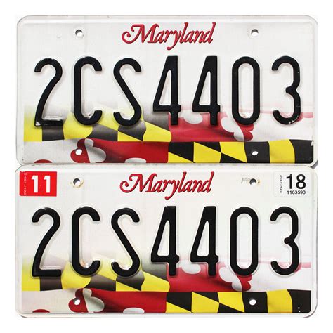 2018 Maryland Pair #2CS4403 | Warehouse Of License Plates