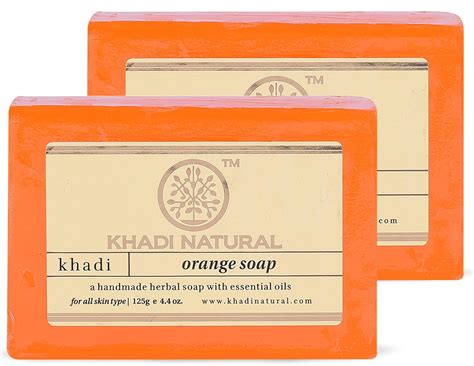 Buy Khadi Natural Herbal Orange Soap, 125g - Pack of 2 Online at Low ...