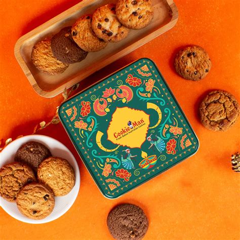 CookieMan Diwali Gift Tin - 250g Assorted Cookies