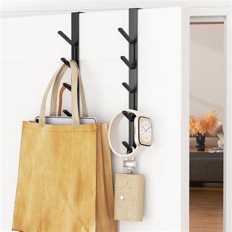 Amazon.com: niffgaff 10 Hook Over The Door Hooks, Vertical Over The ...