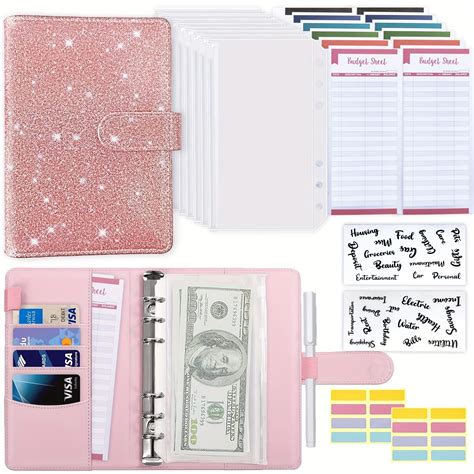 Budget Binder With Zipper Envelopes & Expense Budget Sheets, Money ...