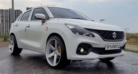 Maruti Suzuki Baleno base sigma variant modified with 20-inch alloy ...