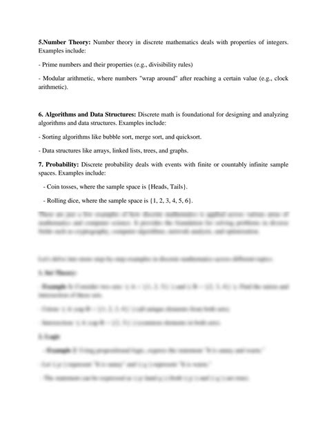 SOLUTION: Discrete mathematics and examples - Studypool