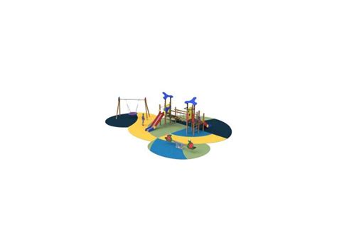 Pack aire de jeux 3 structures - Area Klasik 95 m² | Contact NORMEQUIP