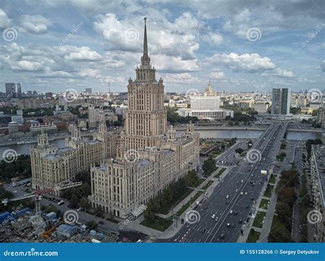 Hotel Ukraine and Moscow City Business Complex in Moscow, Russia ...