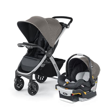 Chicco Bravo 3-in-1 Trio Travel System, Bravo Quick-Fold Stroller with ...
