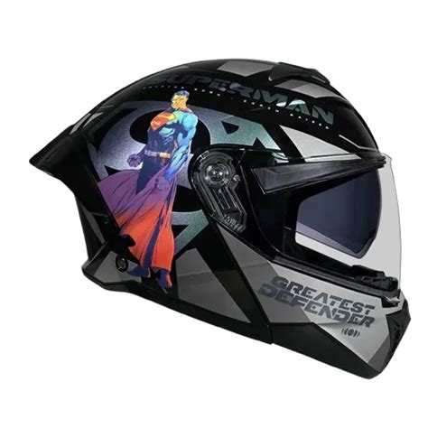 Studds Trooper Superman Black Chemeleon N8 Pink Flip Up Helmet ...