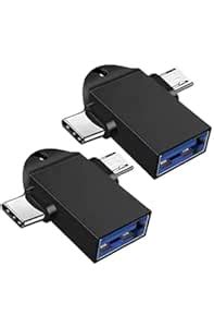 2 in 1 OTG Adapter, OTG Adapter Micro USB Type c, All in 1 Multi OTG ...