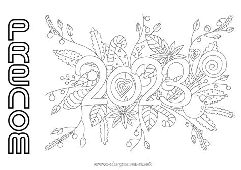 Coloriage n°436 - 2023 Bonne année