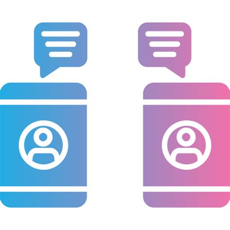 Smartphone chat - Free user icons