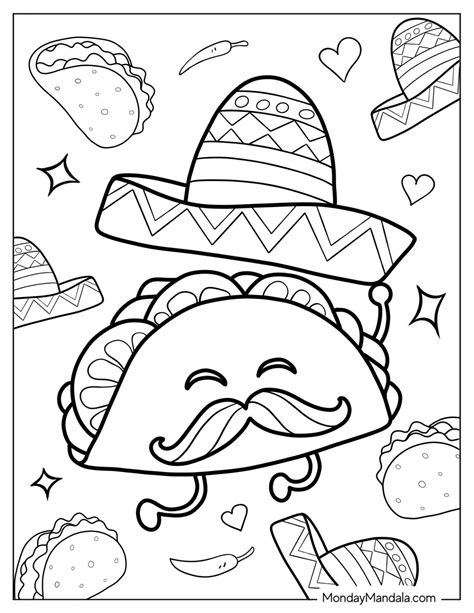 20 Taco Coloring Pages (Free PDF Printables)