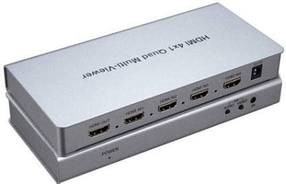 techut 4x1 HDMI Quad Multi-Viewer with Seamless Switcher Selector 3D ...