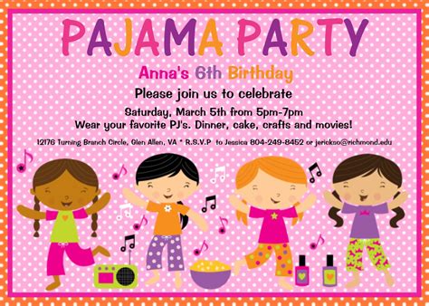 Pajama Party Invitation Template