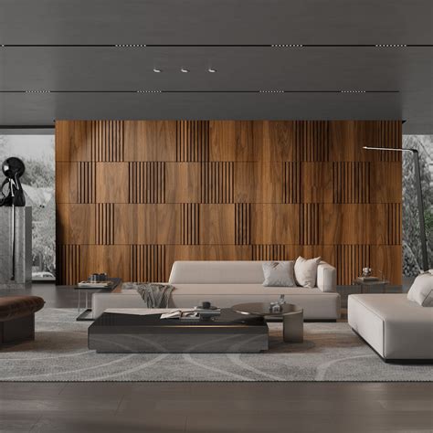 Modular Wall Panels Dark Wood, 3D Wall Panels, Modern Wall Panels ...