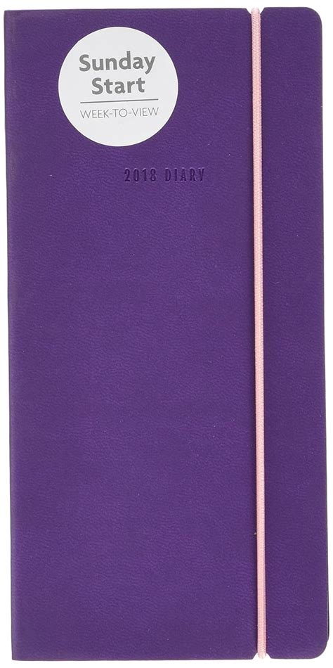 Amazon.in: Buy Sunday Start Purple Soft Touch 2018 Slim (Diary Slim ...