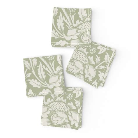 Wey By William Morris- Cocktail Napkins | Spoonflower