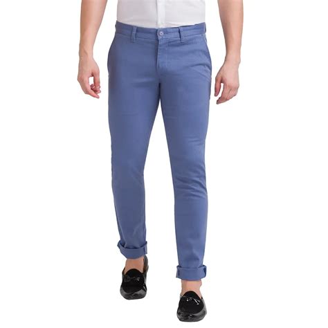 Men Blue Lrt Fit Dobby Cotton Blend Trouser – MyRaymond