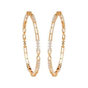 Buy Kushal's Fashion Jewellery White Gold Plated Ethnic Zircon Bangles ...